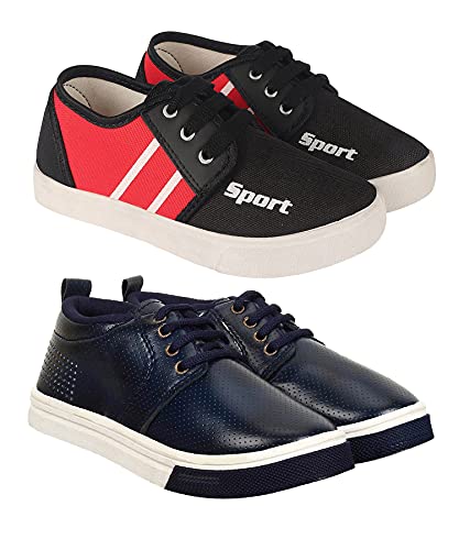 Image of Camfoot Kids & Boys (1101-9081) Multicolor Casual Stylish Sports Shoes (Set of 2 Pair)