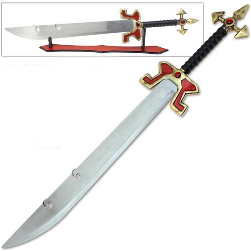 Legends Samurai Ninja Master Knight Medieval Claymore Broad Sword Cosplay Replica Red