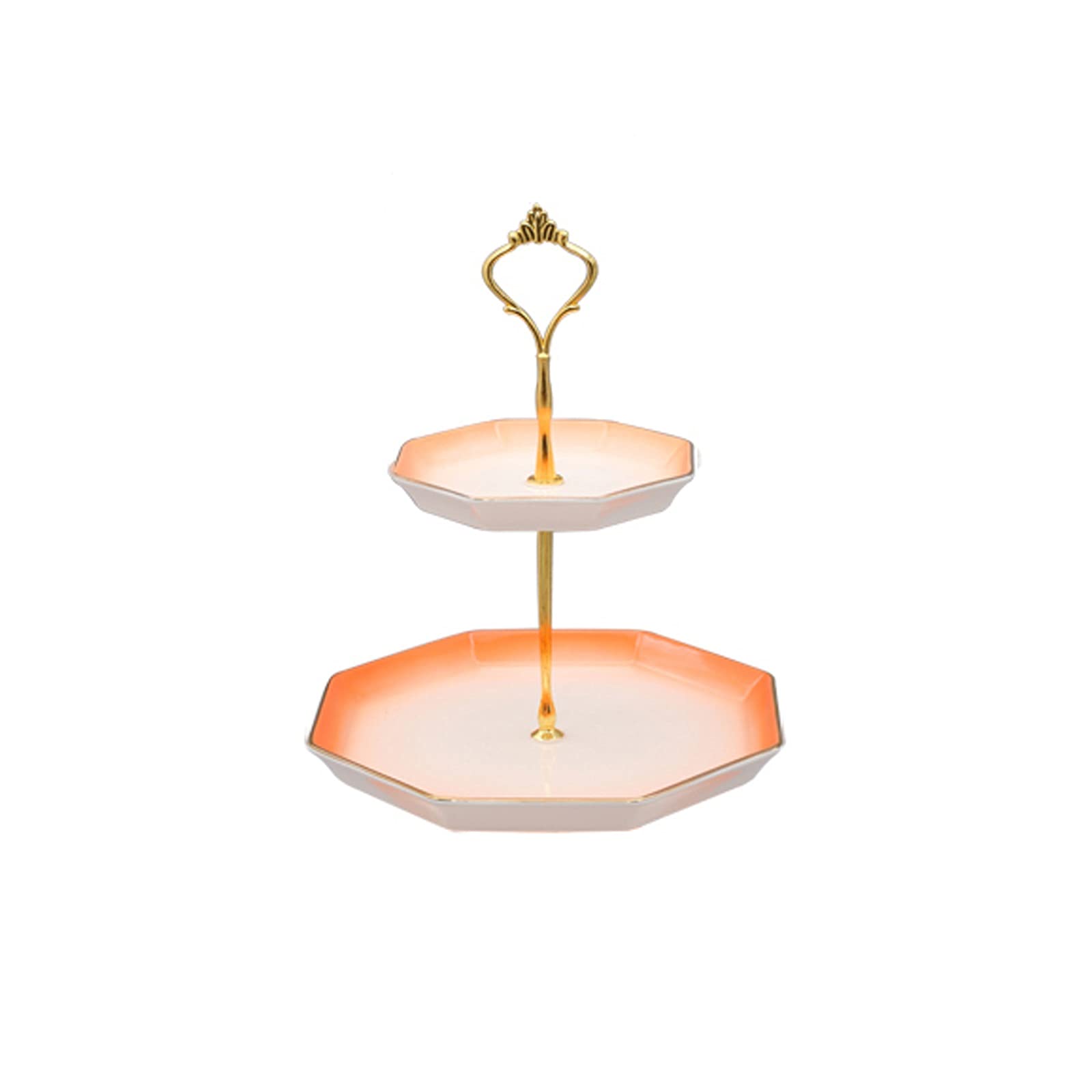 Alzatina per Dolci Torta in Ceramica a Due Livelli Stand Elegante Dessert Tavolo Dessert Staccabile Cupcake Stand Multi-Color Wedding Party Pasticcy Porcing Tray Alzata per Torta