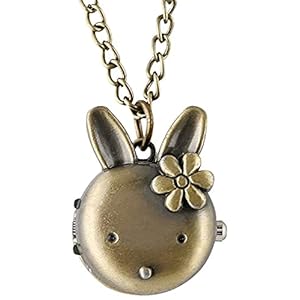 Dames zakhorloge schattig konijnvormig zakhorloge dames meisje zakhorloge verjaardagscadeau