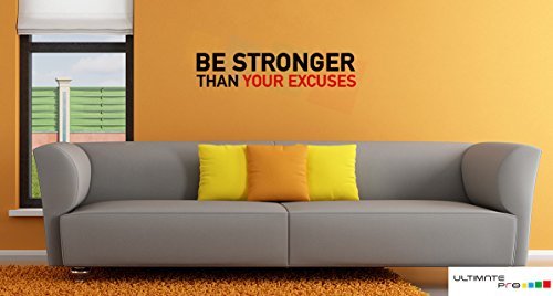 Bubbles Designs Be Stronger Than Red - Black - Home And Gym Motivate Wall Decal #TOP1