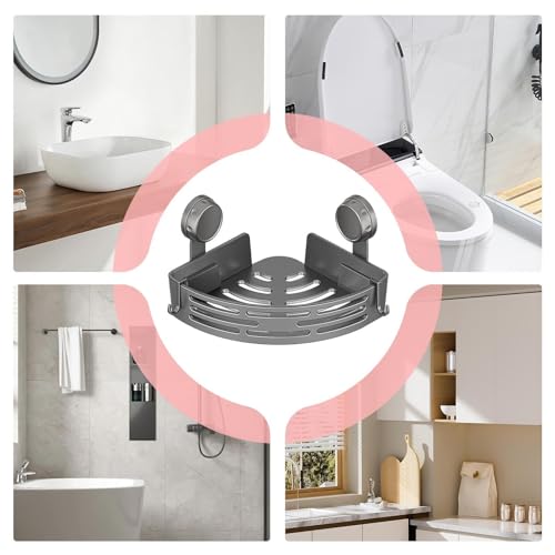 Étagère de douche d'angle auto-adhésive sans perçage pour salle de bain