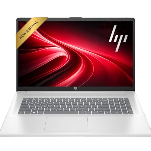 HP 17 Inch Laptop 2026 Edition, 16GB RAM 256GB SSD, Intel 13th i3 CPU (8 Cores), 17.3' IPS Display, Large Screen, Windows 11 with Office 365 for The Web, No Mouse