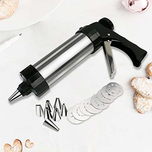 Cookie Press Gun Stainless Steel Cookie Maker Machine For Baking,Cake Decorating Tools,Includes 16 Kits, Reusable, Used For Diy Various Baking And Decoration Of Cookies #TOP2