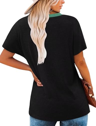 KISSMODA Summer Short Sleeve T Shirt Loose Fit Casual Dressy Women Top 2025 Trendy Ladies Fashion Blouses(S-3XL)