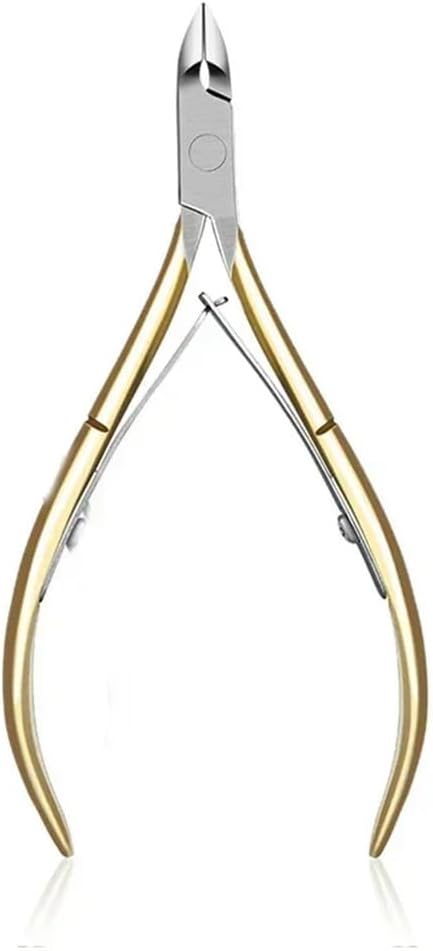 Pliers Nail Clippers Olecranon Pliers Nail Groove Stainless Steel Fingernail Cuticle Scissors Plier Manicure Tools,Gold