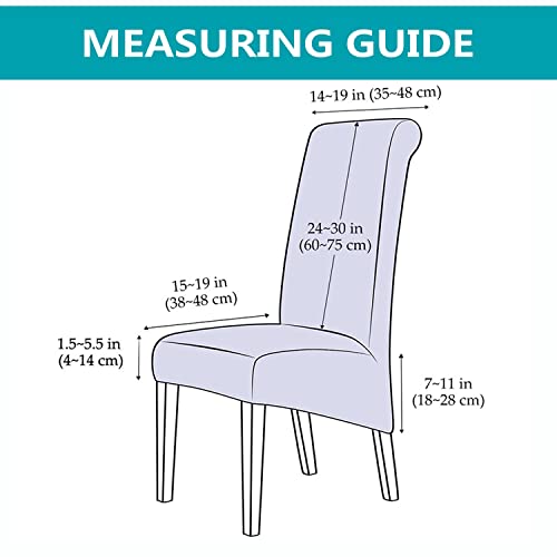 Housse de chaise velours extensible doux gris lot de 4 pièces