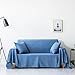 JaMsnc Rozciągliwy pokrowiec na kanapę, jednolity kolor pogrubiony pokrowiec na sofę, kompleksowy antypoślizgowy ręcznik na sofę, niebieski 1, prawy fotel konkubiny 185 * 270 cm, antypoślizgowy miękki pokrowiec na kanapę