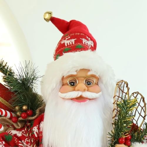 Boneco Papai Noel 30cm Enfeite de Natal de Luxo Decoração de Festa (Noel 8)