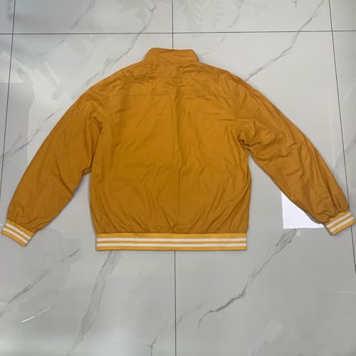 ENVMENST Men's Lightweight Bomber Jacket,Causal Waterproof Windbreaker Jacket for Men Outdoor（Yellow）2