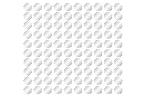 Jam Paper Circle Label Wafer Seals With Serrated Edges - 3/4 Inch Diameter - Silver - 100 Round Labels/Pack #TOP4