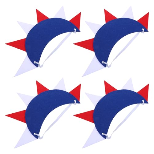 VILLFUL 4 Piezas Diadema Estatua Libertad 4 Piezas para Cosplay del 4 de Julio, Accesorio Patriótico Ligero y Cómodo para Fiestas Temáticas y Celebraciones del Día Independencia
