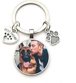 Personalised keyring photo dog,personalised keyring photo memorial,keyring rings,personalised keyring Pet Dog Keychain,Custom Keyring for Women Personalised Keyring for Men (G)