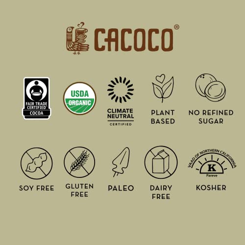 Cacoco 65% Dark Mocha Drinking Chocolate: Organic, Fair Trade, Vegan, Kosher, Paleo Friendly (7.05 Ounces) #TOP4