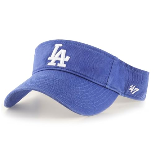 47 MLB Unisex-Adult Clean Up Adjustable Visor Hat (US Alpha One Size Los Angeles Dodgers - Royal)