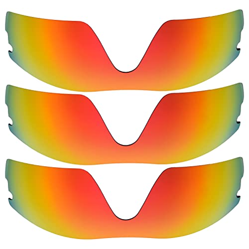 Verres polarisés Oakleys Radar Pitch Rouge antireflet haute définition pack triple