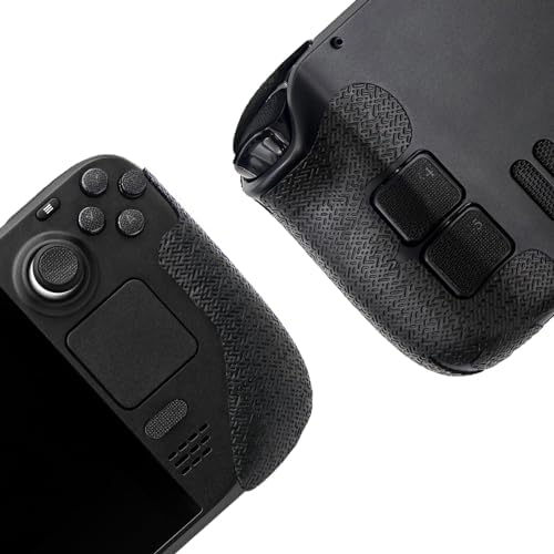 Luck&Link Controller Grip for Steam Deck OLED&LCD,Textured Skin kit,Anti-Skid Sweat-Absorbent Controllers Handle Grips, Buttons,Triggers,D-pad(Normal Obsidian Black)