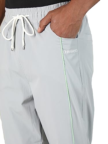 Image of CHKOKKO Men's Regular Fit Mid Rise Solid Sports Running Gym Track Pant Lower With Pocket