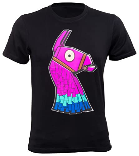 Fortnite Lama Negro | Camiseta Niños (140), Negro , 140
