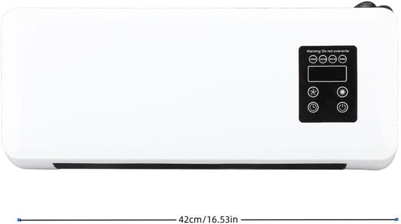 Electric Wall Heater, Fast Heating, White, Wall Mounted, Indoor Use, ABS Steel, 16.5x7.1x4.7 Inch, with Towel Rack