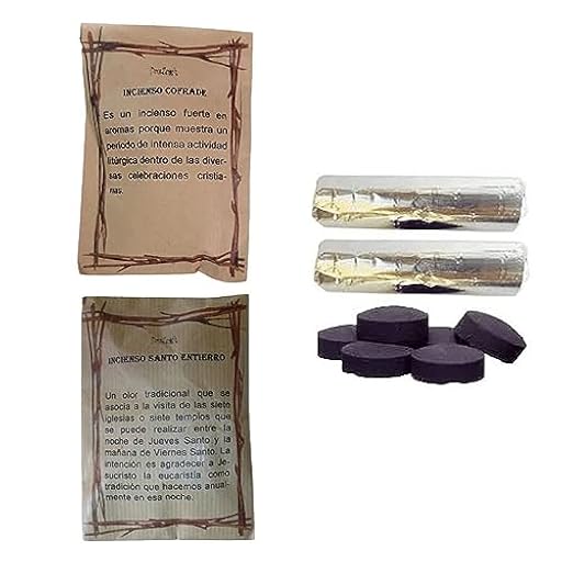 Incienso auténtico Semana Santa Cofrade y Santo Entierro más 20 Pastillas de carbón Hecho a Mano en España | Ya disponible en tu tienda friki favorita! En mundofriki.es!
