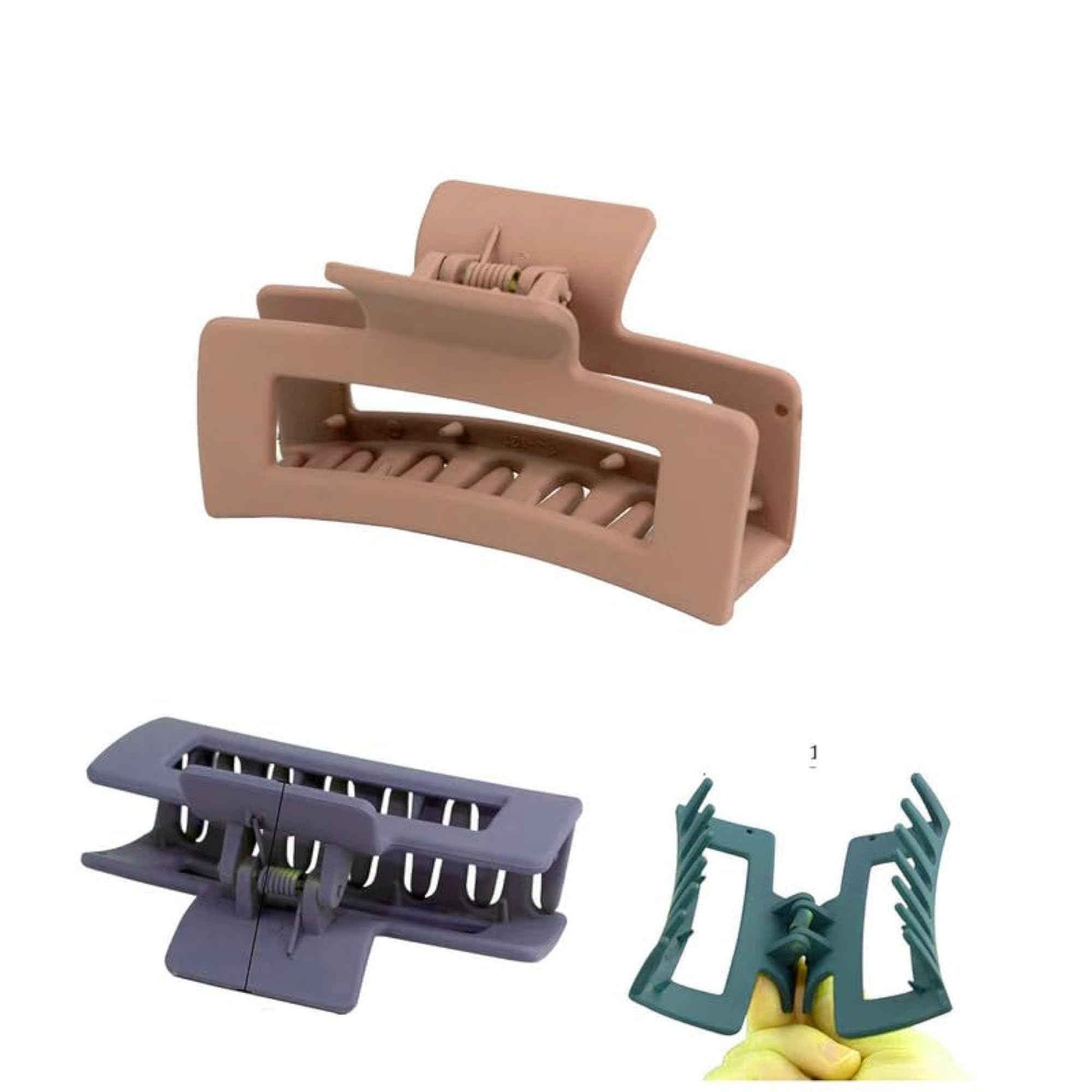 6 Pcs Big Hair Claw Helicopter Shape