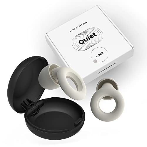 Loop Quiet Noise Reduction Earplugs â€“ Super Soft, Reusable Hearing Protection in Flexible Silicone for Sleep, Noise Sensitivity & Flights - 8 Ear Tips in XS/S/M/L â€“ 27dB Noise Cancelling - White