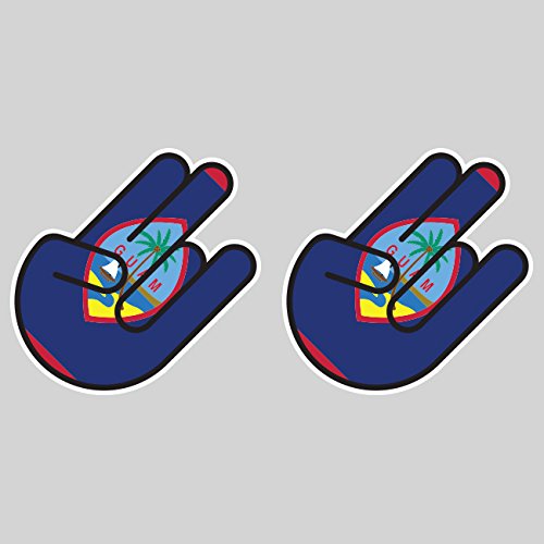 fagraphix Two Pack Guam Shocker Sticker Die Cut Decal FA Vinyl