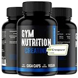 CREAPURE (KREATIN) KAPSELN Caps - 100 Creapure creatin Caps hochdosiert I 100% Pures CREAPURE - Monatsvorrat Vegan Abgefüllt in Deutschland
