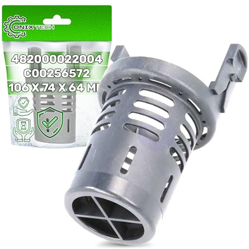 Filtre Central pour Lave Vaisselle 106 x 74 x 64 mm avec le Code Original C00256572 pour Indesit 482000022004 pour Whirlpool - ONIX TECH