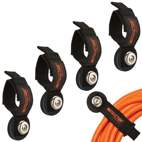 Image of MUTUACTOR Magnetic Hooks Heavy Duty,4Pack Strong Magnetic Mount Garage Storage Magnets with Hooks,Non-Slip Magnets Extension Cord Organizer for Hoses,Electric Cables in Garage,Pick-up,RV and Workshop