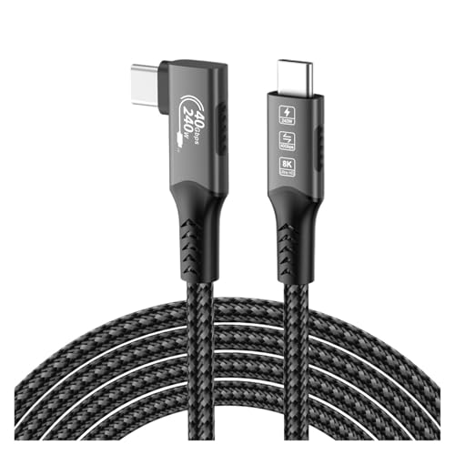 USB4 USB C - Type C P[u 90xpxP[u 8K@60hz40Gbps PD240W }[dAiPhoneA16/15AiPadAMacbookAThunderbolt4ɑΉ(Elbow-0.5m)