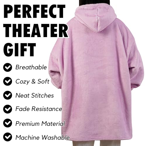 Image of Theater /Broadway Musicals Gifts for Women, Girls, Wearable Blanket Hoodie, Oversized Flannel Hooded Blanket, Plush, Cozy, Warm, One Size