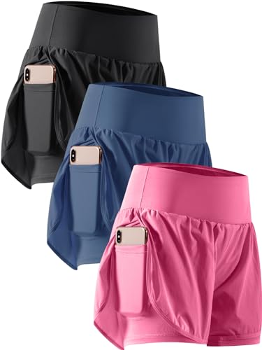 CADMUS 2 in 1 Women's Workout Shorts Athletic Gym Running