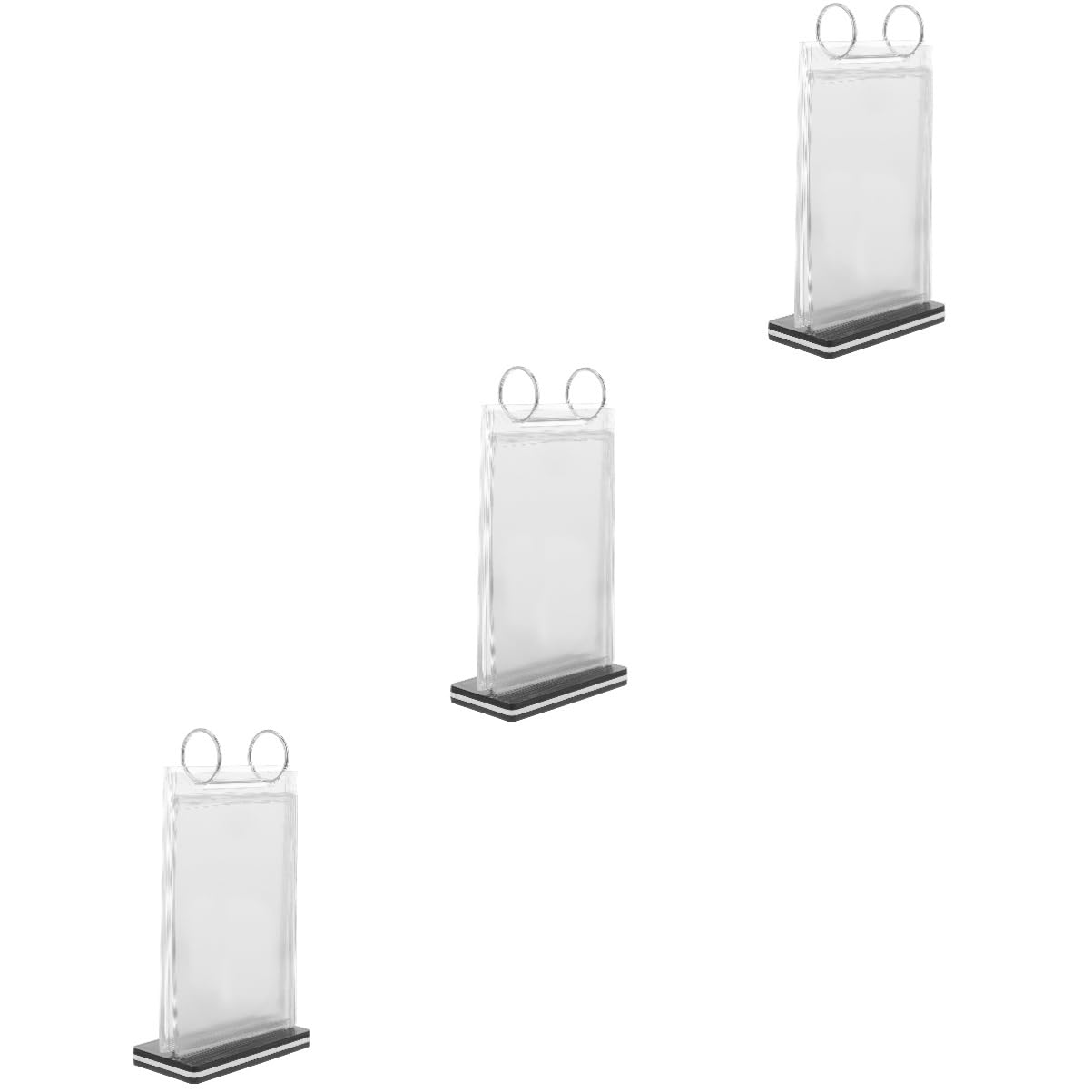 VILLFUL 3pcs Menu Display Stand Catalog Holder for Desk Table Display Holder Menu Sign Holder Retail Tag Holder Desktop Sign Holder Numbers Display Stands Poster Holder Transparent Pvc