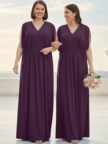 Image of KOH KOH Womens Long V-Neck Grecian Goddess Wedding Guest Maxi Dress Gown