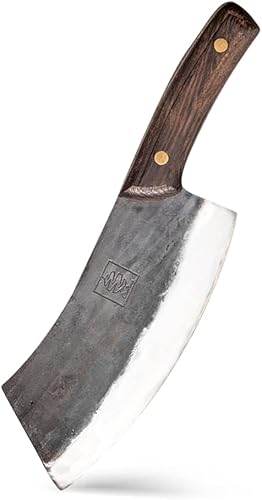 COOLINA Altomino - Cuchillo de chef hecho a mano, hoja de acero recubierto de manganeso de 7.1 pulgadas, para cortar carne y verduras