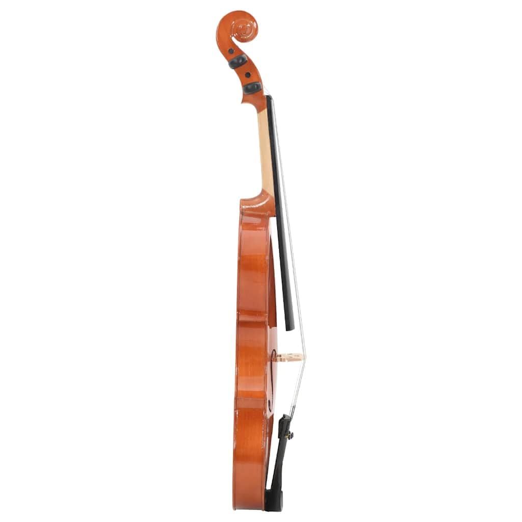 Violine 4/4 Set für Einsteiger aus Lindenholz, inklusive Bogen, Kinnhalter und Kolophonium, tragbare Geige in Schutzbox