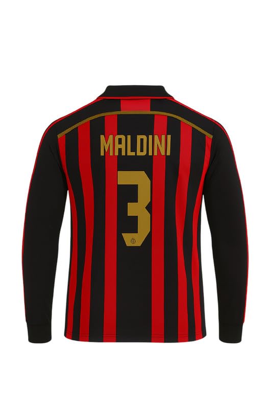 RJM Ac Milaan Full Sleeve Jersey Maldini 3 Tshirt for (Men,Boys&Kids)-picture-16