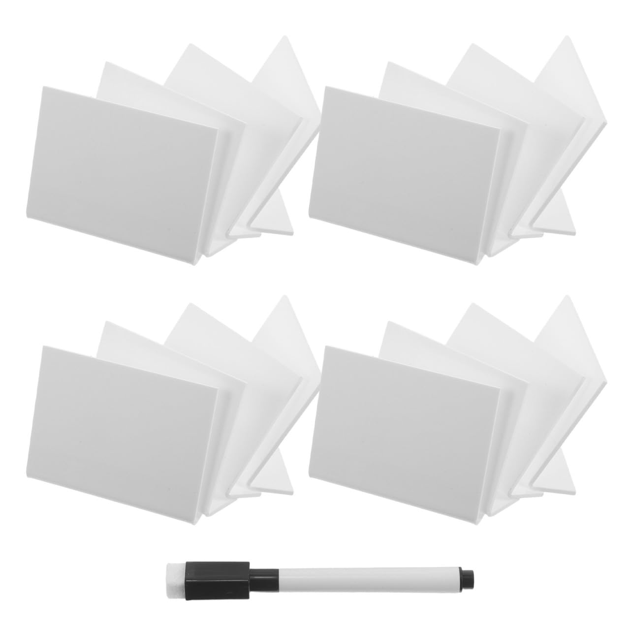 Mini ardoise de table chic et durable en acrylique blanc effaçable pour buffet et événement