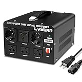 LVYUAN（リョクエン）アップトランス ダウントランス 3000W 海外国内両用型変圧器 降圧・昇圧【220V地域機対応 変圧器】100V 220V 自由変換 単相 本体電源プラグ Aプラグ 旅行用 Voltage Transformer VTEU-3000 SEタイプのコンセント付き