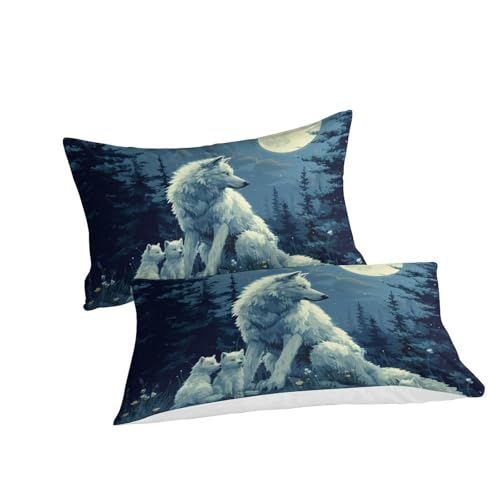 Housses de couettes loup lit single microfibre contre transpiration - 3