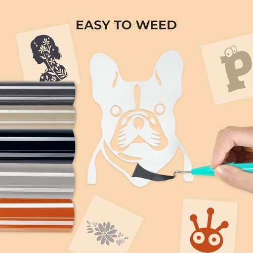 Image of HTVRONT Heat Transfer Vinyl-12 x 10FT Camel HTV Vinyl for T-Shirts, Iron on Vinyl Roll for All Cutting Machines - Easy to Cut & Weed Vinyl Heat Transfer (Camel)