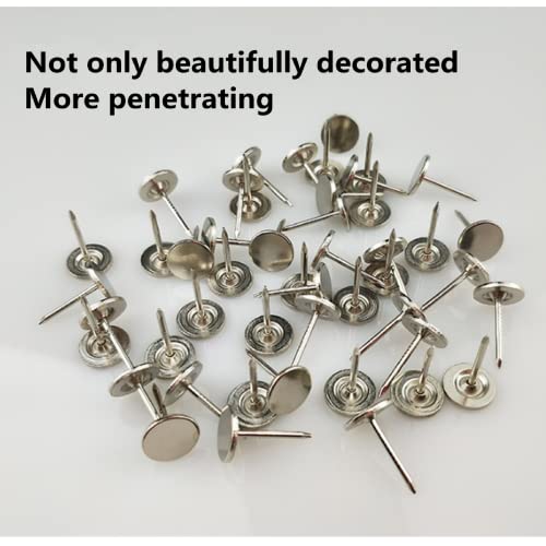 100 piezas, clavos con cabeza plana de 19mm de diámetro y 25mm de largo, para tableros suaves y decoración miniatura 4