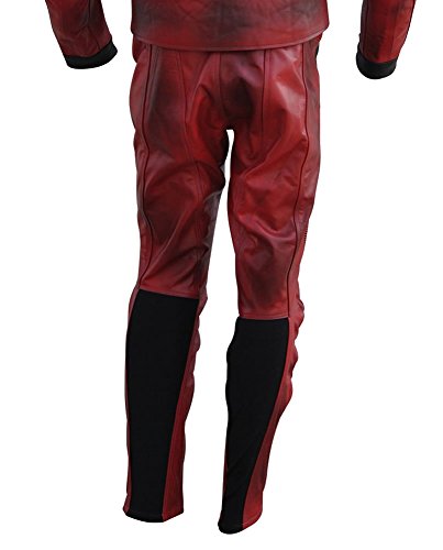 Classyak Men's Real Leather Motorycle Pants with Knee Protector3