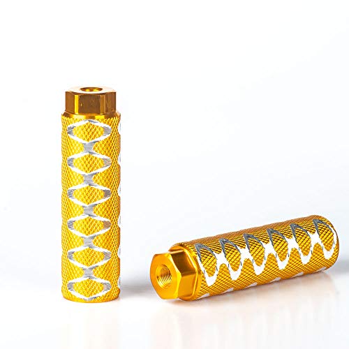 Pegs (repose-pieds) Vélo BMX En Alliage D'aluminium - Or - Capacité 60 Kg - Pour Essieu Arrière