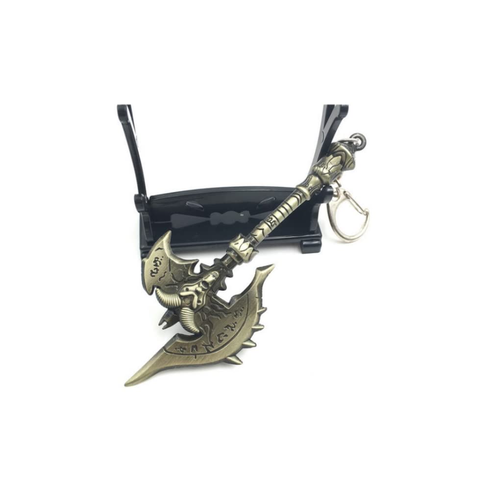 Hanaiette Men's Style 1 1Pc Weapon Model Keychain Alloy For World Of Warcraft With Weapon Bracket (Style 1)