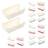 HuangguiyuanV Mini-Papier-Kastenform, lebensmittelecht, Dessert-Tabletts, Käsekuchen-Backförmchen, 100 Stück