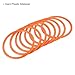 PATIKIL Carnival Ring-Toss Rings 8.5cm ID, 12 Pack Plastic Small Hoop for Outdoor Party Favor Game Booth, Orange