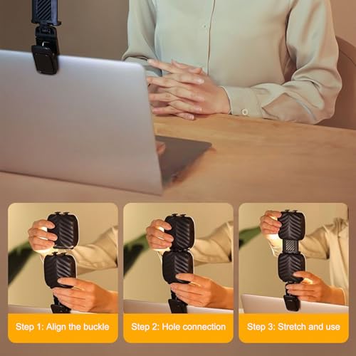 Trípode de luz para selfie con linterna recargable y brillo ajustable 5